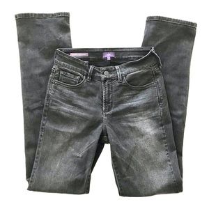 NYDJ Gray Marilyn Straight Leg Jeans